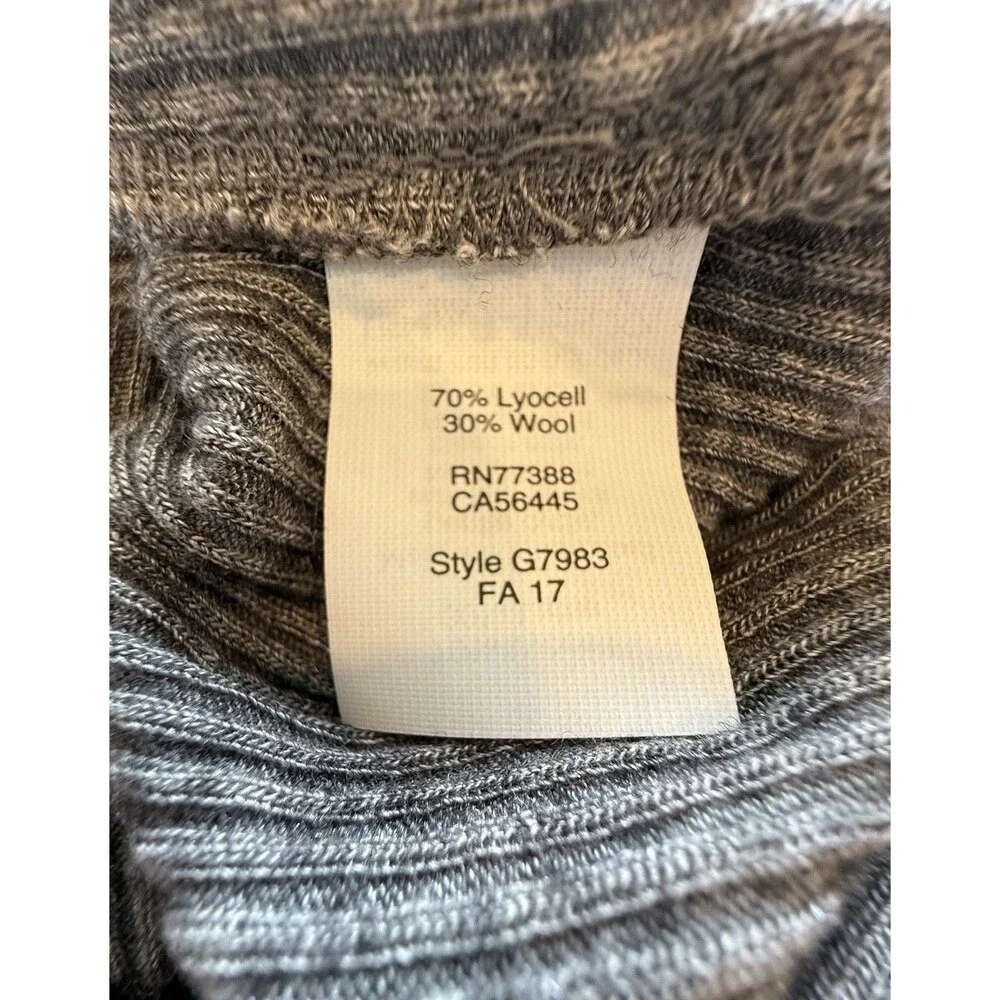 Madewell Ribbed Midi Dress Medium Heathered Gray Laine Wool Blend